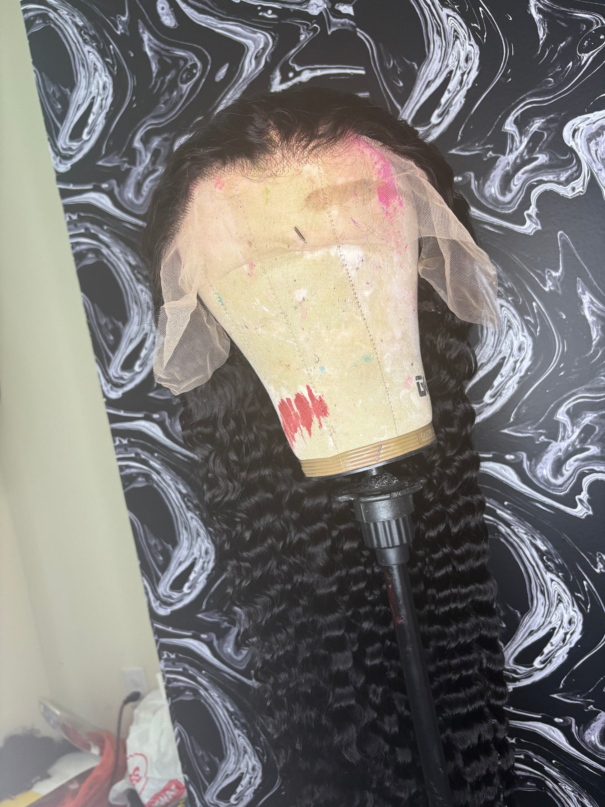 Deep wave 13x4 transparent frontal wig